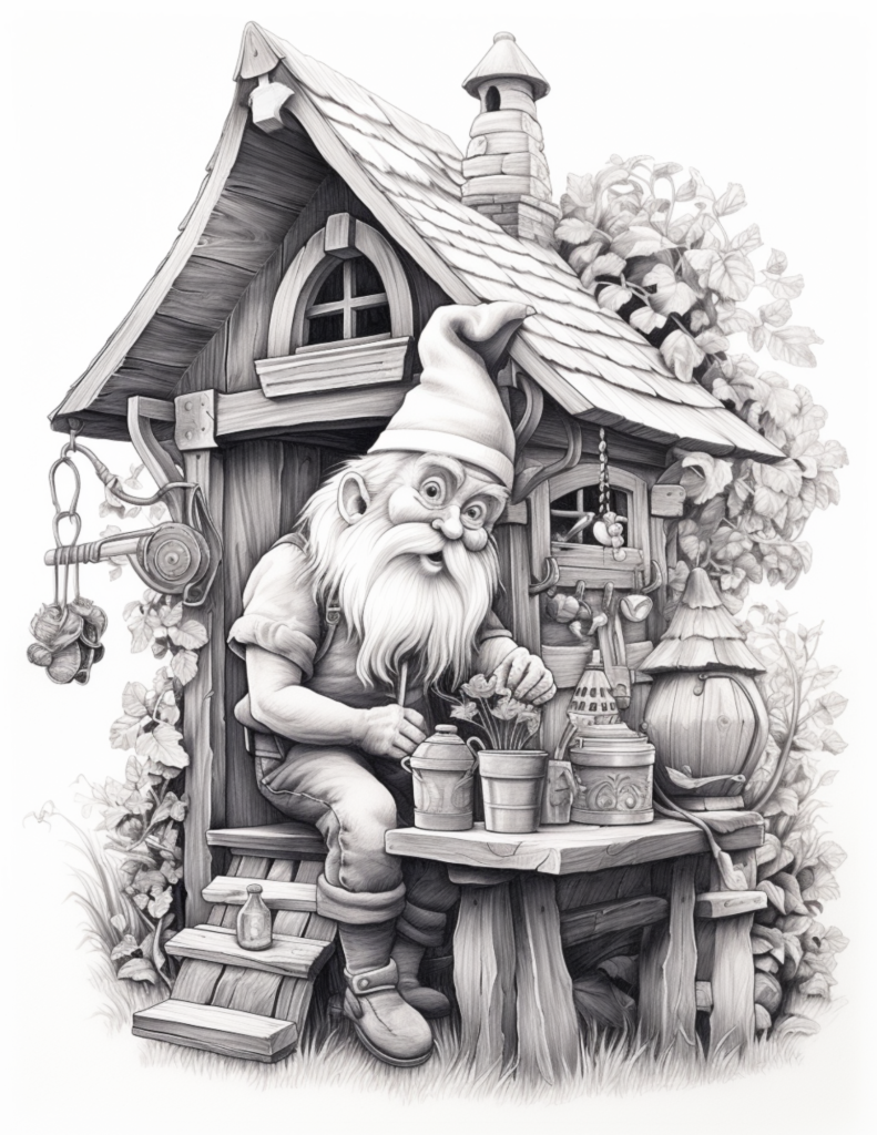 gnomes coloring book