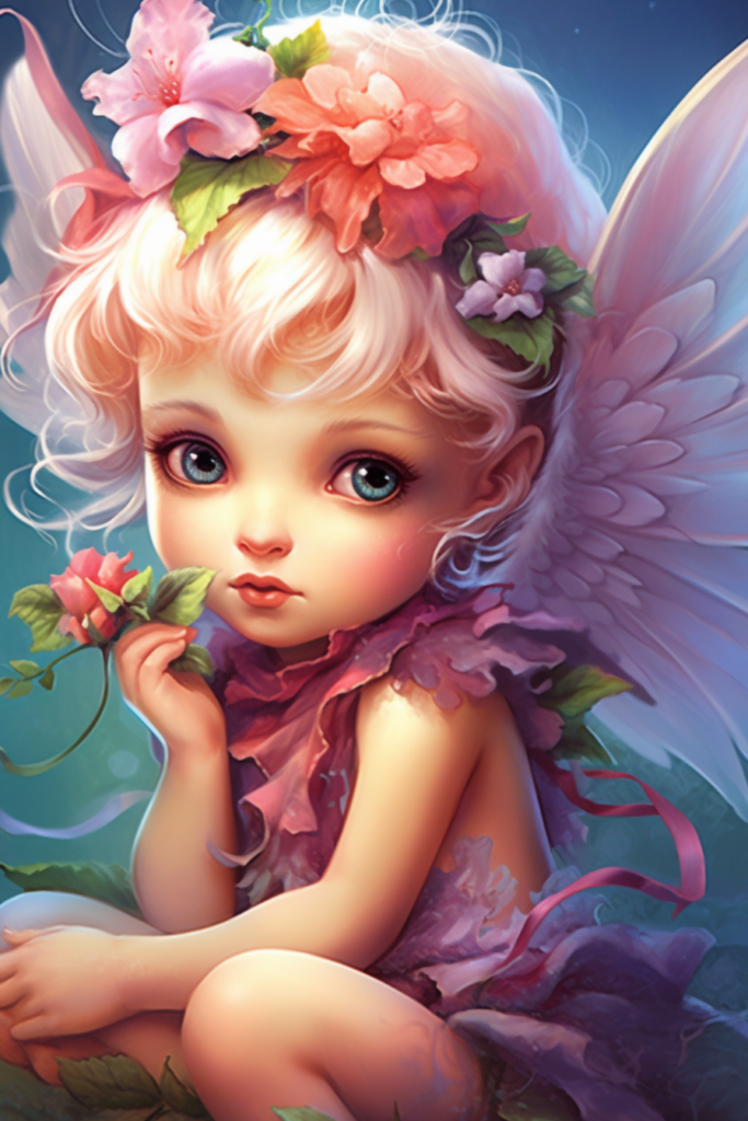 adult coloring book baby fairies